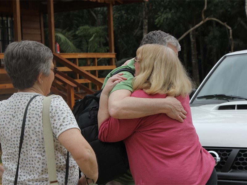 Greeting old friends from Honduras
