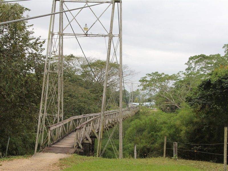 Suspension Bridge at the back entrance to the Campus