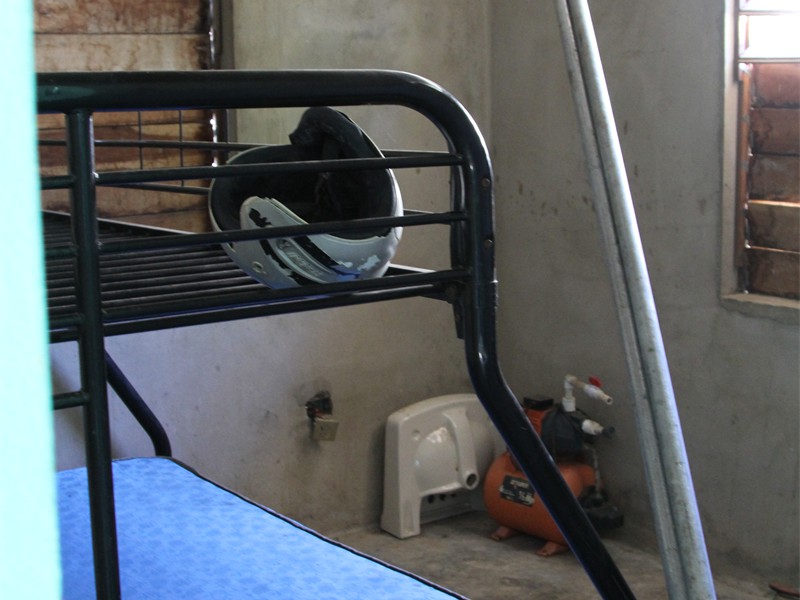 Bedroom in home where we did eye exams