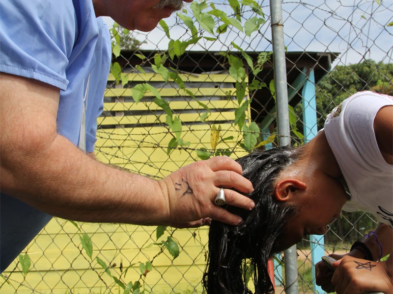 Hair Washing and Lice Removal