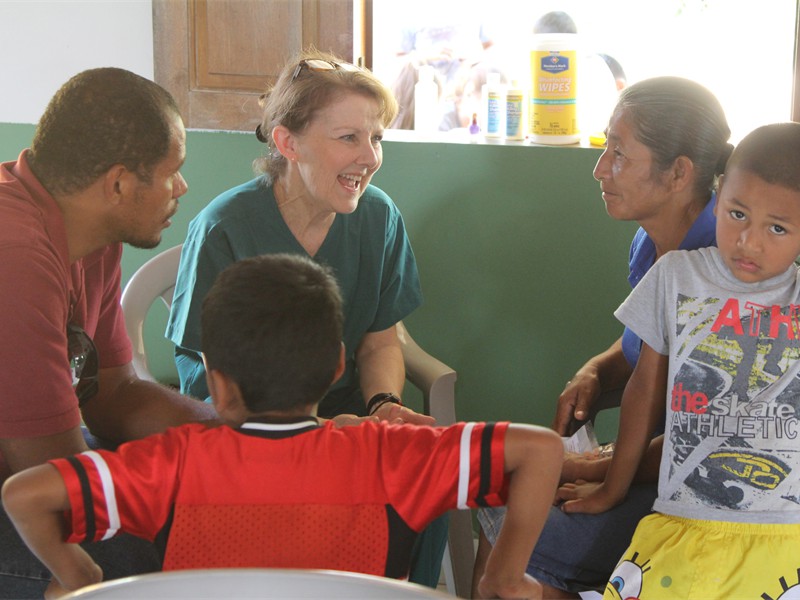 Making friends in evangelism area